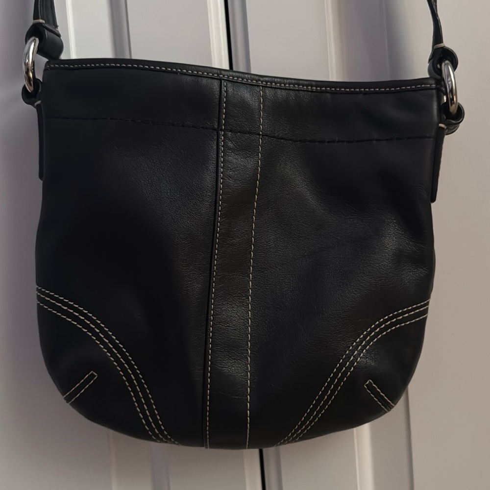 Coach Black Leather Crossbody Bag